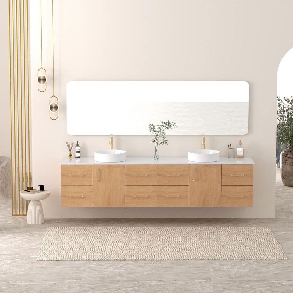 84 in. W x 19.48 in. D Quartz Vanity Top with Dual Round Vessel Sink in Super White price history on PriceWatchPro