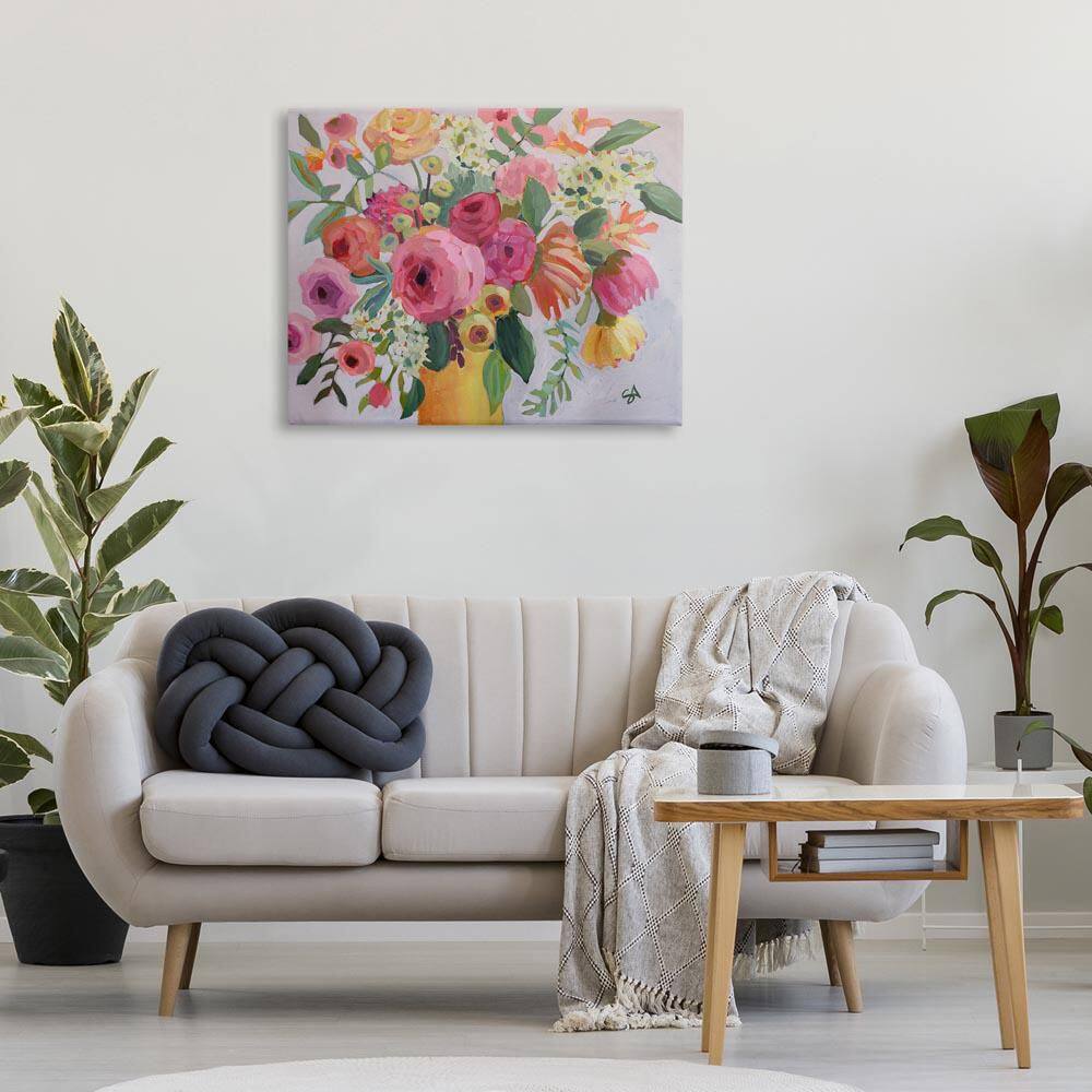 Assorted Flowers in Pink and Yellow by Suzanne Allard Unframed Nature Graphic Art Print 30 in. x 40 in. price history on PriceWatchPro