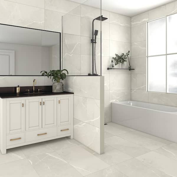 Rivervale Linen 6 in. x 6 in. Glazed Ceramic Sample Tile