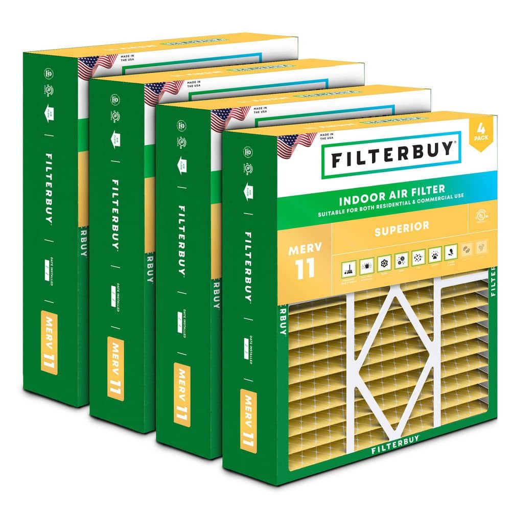 19 in. x 20 in. x 5 in. MERV 11 (FPR 7) Allergen Defense Pleated HVAC AC Furnace Air Filters for Carrier & More (4-Pack) price history on PriceWatchPro