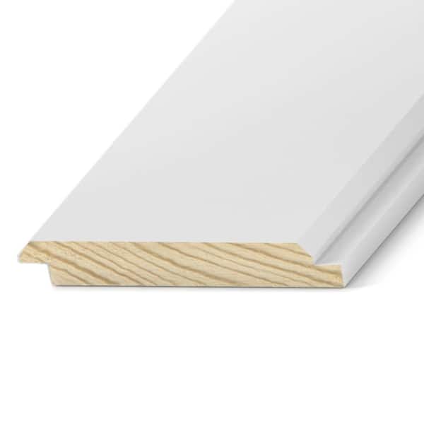 WeatherShield Pattern Stock Primed-Treated V-Rustic Board (Nominal: 1 in. x 6 in. x 16 ft.; Actual: 0.75 in. x 5.50 in. x 192 in.)