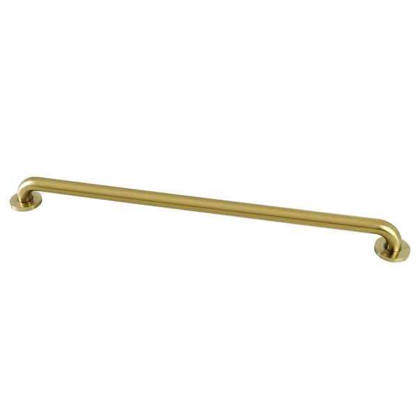 Kingston Brass Meridian 34 in. x 1-1/4 in. Grab Bar in Brushed Brass