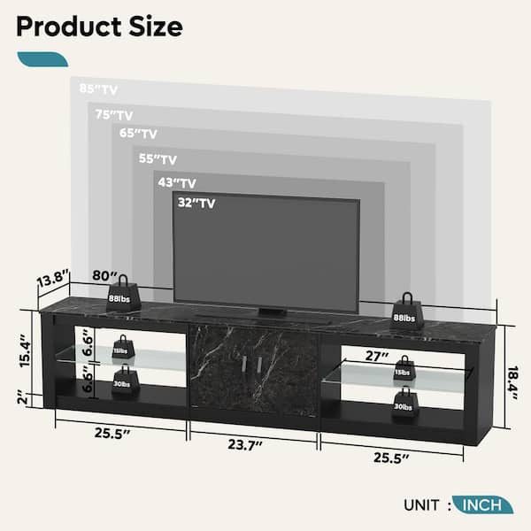 Mueble TV BLACK STORM 180 cm
