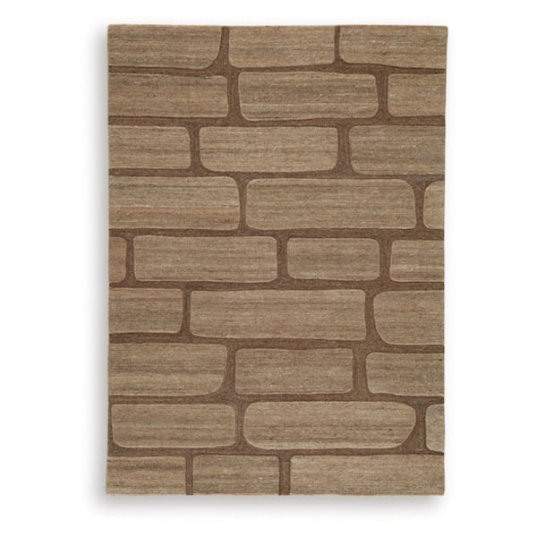 Orest 5 ft. x 7 ft. Brown Geometric Area Rug
