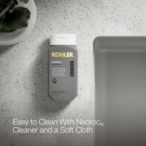 KOHLER Kennon Neoroc Matte Grey Granite Composite 33 in. 1-Hole