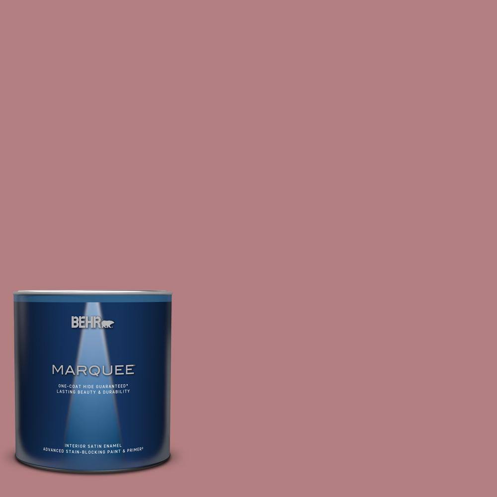 1 qt. #T14-15 Minuet Rose Satin Enamel Interior Paint & Primer