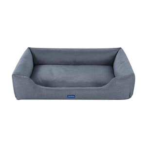 Missy Large Navy Blue Rectangular Dog Bed