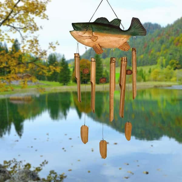 WOODSTOCK CHIMES Asli Arts Collection, Bass Fish Bamboo Chime, 35'' Wind  Chime CBS336 CBS336 - The Home Depot