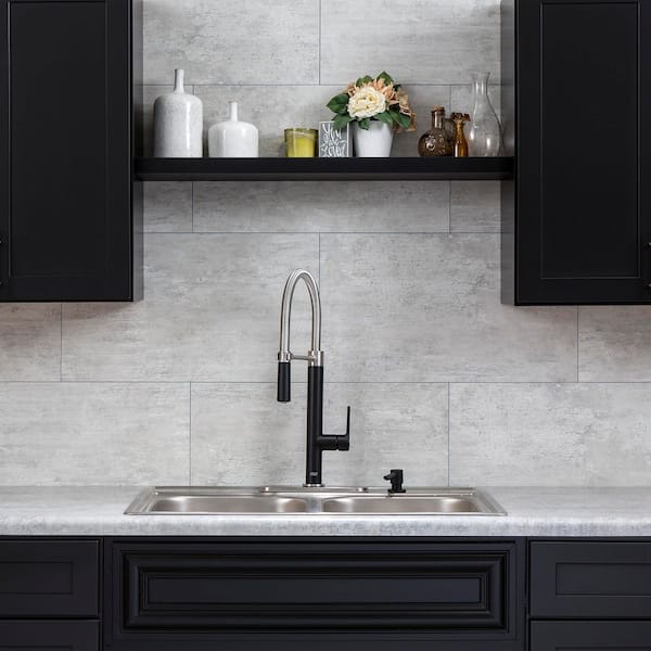 11in x 4.5in Palisade Vinyl Wall Tile Sample in Wind Gust