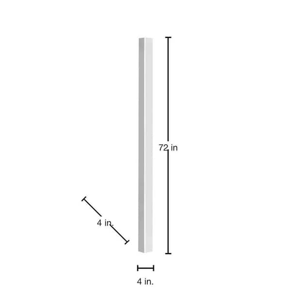 Veranda 4 in. x 4 in. x 6 ft. White Vinyl Fence Post