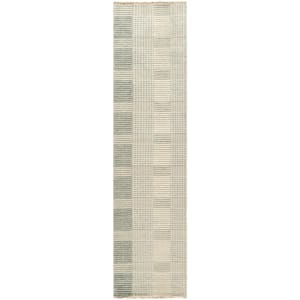 Tibetan Gray 2 ft. x 8 ft. Striped Runner Rug