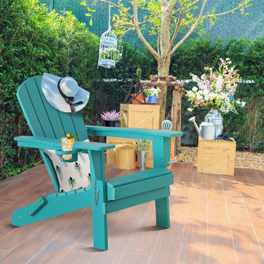 Classic Turquoise Blue Composite of Adirondack Chair
