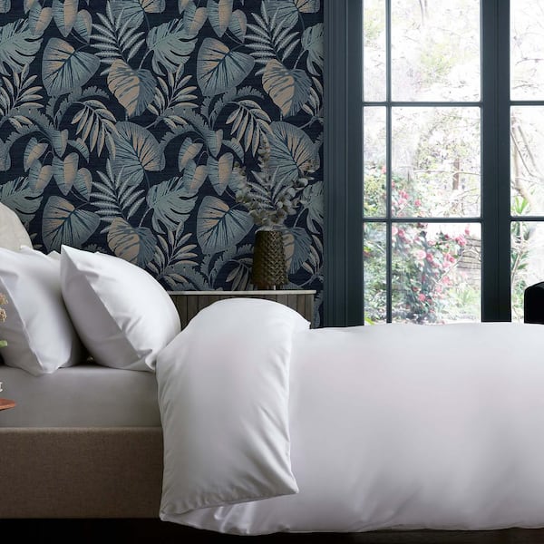 NEXT Jungle Leaves Navy Wallpaper