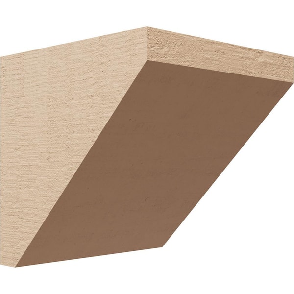 Ekena Millwork 8-in. x 8-in. x 8-in. Series 1 Wide Concord Rough Cedar Woodgrain Timberthane Polyurethane Corbel, Primed Tan