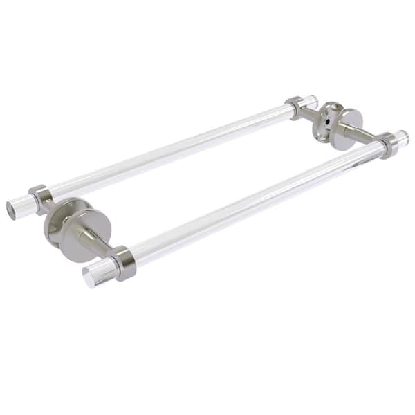 Allied Brass Clearview 18 in. Back to Back Shower Door Towel Bar in Satin Nickel