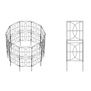 37.5 in. Rustproof Metal Decorative Garden Fence 10 Pack Animal Barrier Edging Border for Yard Patio