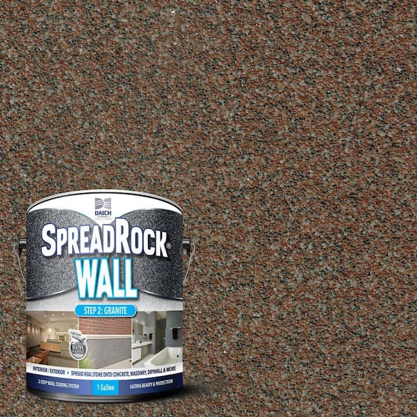 SpreadRock Wall Granite Stone Coating 1 gal. Mocha Granite Flat Interior/Exterior Exterior Wall Paint
