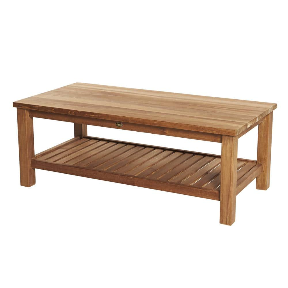 ARB Teak And Specialties 48 In X 24 In Rectangular Natural Teak   Arb Teak And Specialties Outdoor Coffee Tables Tab580 64 1000 