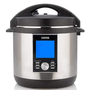 LUX LCD 6 Qt. Stainless Steel Electric Pressure Cooker with Stainless Steel Cooking Pot