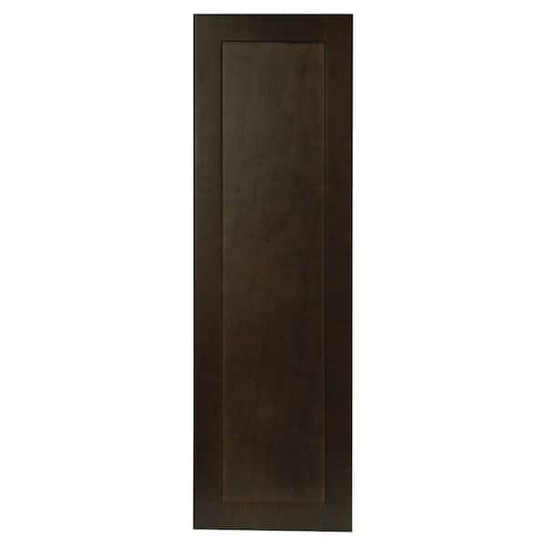 Hampton Bay Shaker 11 in. W x 35.25 in. H Wall Cabinet Decorative End Panel in Java