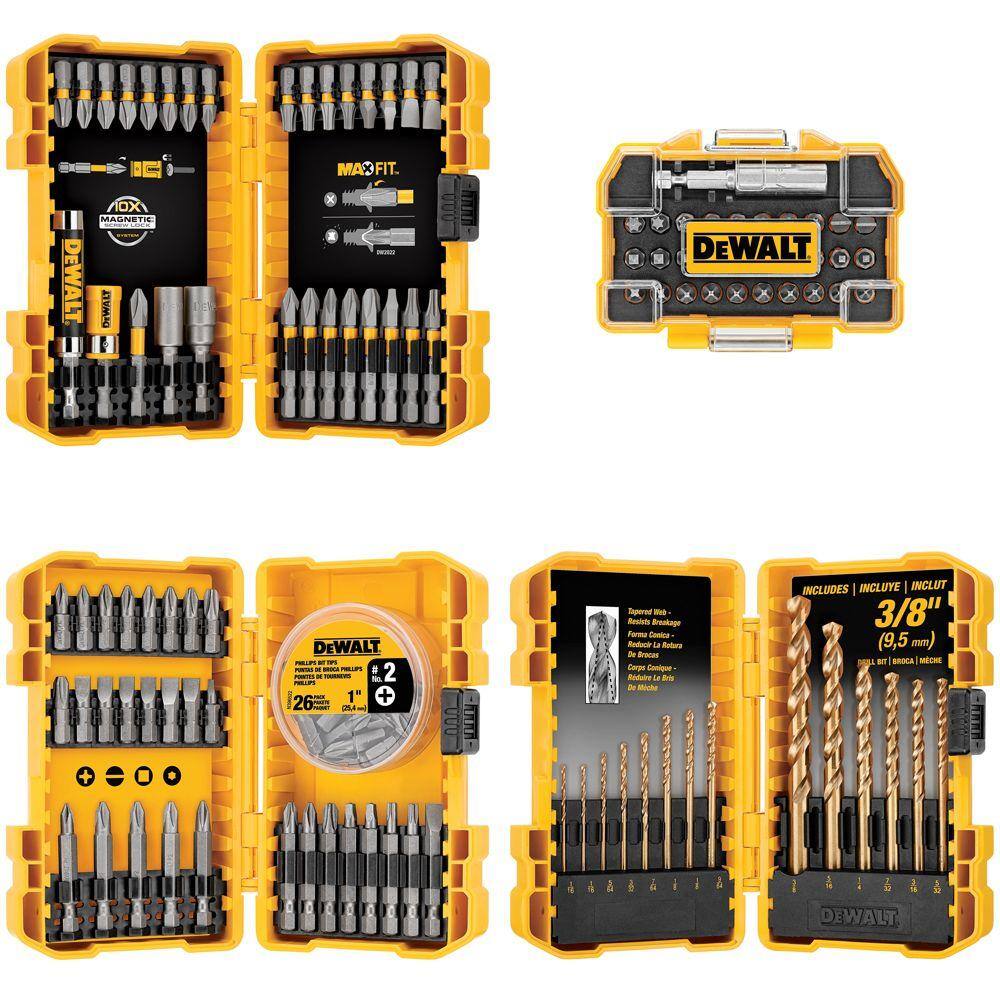 DEWALT Gold Ferrous Drill and Steel Drive Bit Set (135-Piece
