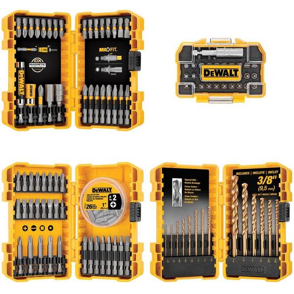 DEWALT - Gold Ferrous Drill and Steel Drive Bit Set (135-Piece)