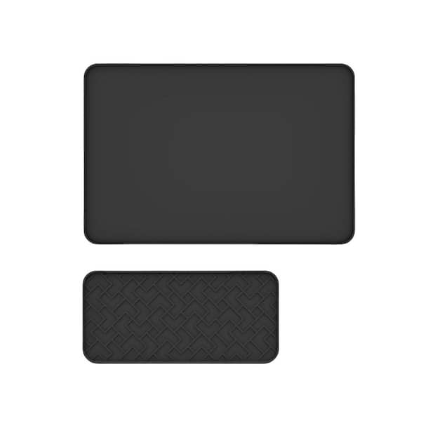 19in. L x12in. W Silicone Coffee Mat w/ Raised Edge Non-Slip Surface Easy to Clean for Coffee Makers Kitchen Countertops