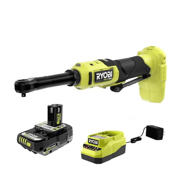 ONE+ 18V Brushless Cordless 1/4 in. Extended Reach Ratchet with (1) 2.0 Ah Battery and Charger