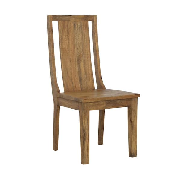 Coast to Coast imports 18 in. Dining Chair Rayz Natural Brown Mango Set of 2-Dining Chairs