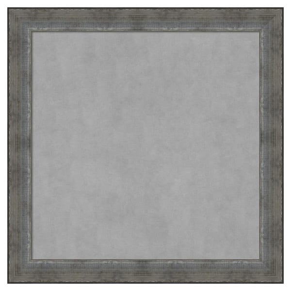 Amanti Art Forged Pewter 28 in. x 28 in Framed Magnetic Board