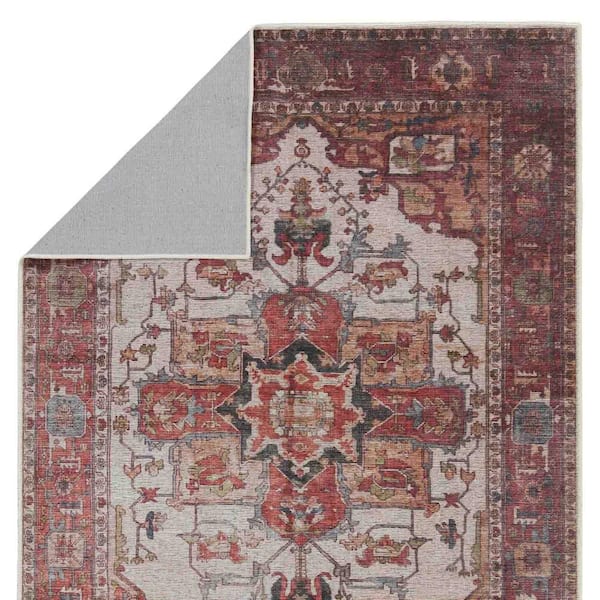 Hepburn Rust/Beige 5 ft. 3 in. x 8 ft. Medallion Indoor Area Rug