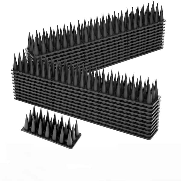 Black Bird Spikes, Animal Deterrent Spikes for Bird, Squirrel, Raccoon, Pigeon and Cat (20-Pack)