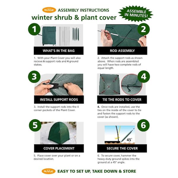 Nuvue 22 in. Winter Shrub Covers Pop-Open (2-Pack) 22250 - The