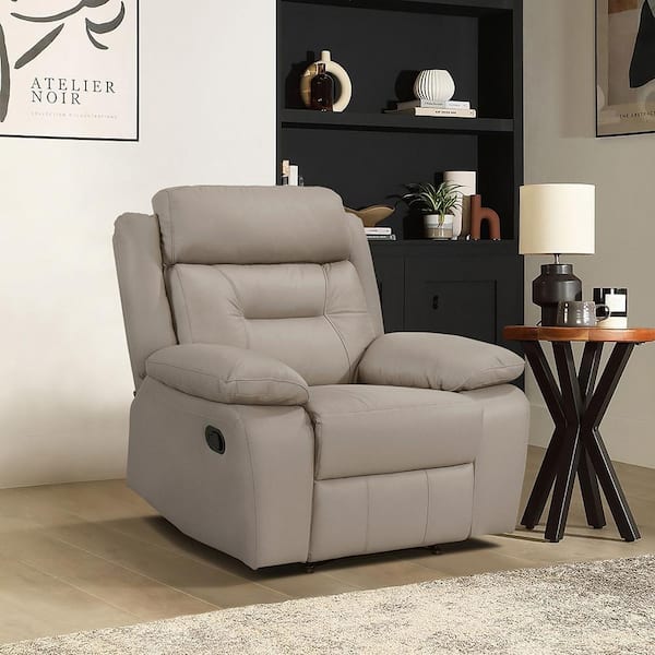 Lazzara Emillia Latte Leather Manual Recliner 9629LTE-1 - The Home