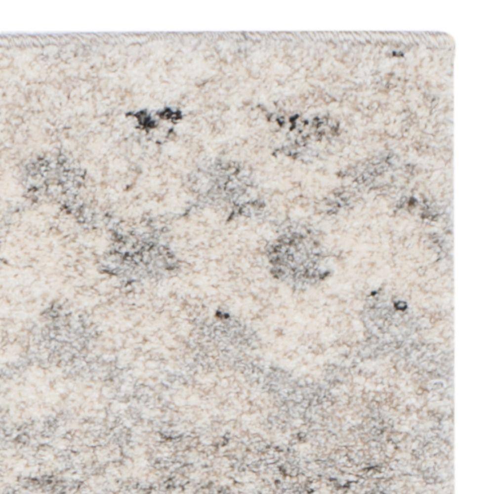 Gray Abstract Synthetic Shag 4' x 6' Area Rug