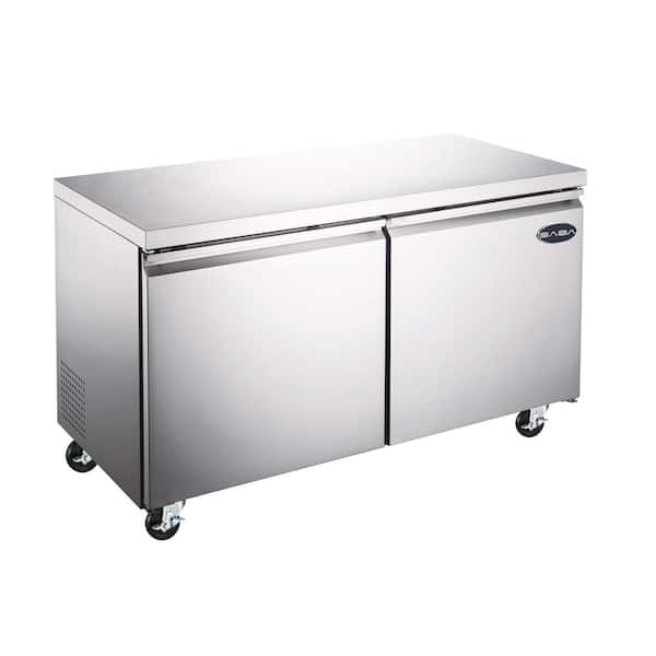 SABA 47.25 in. W 12 cu. ft. Commercial Under Counter Refrigerator Cooler in Stainless Steel