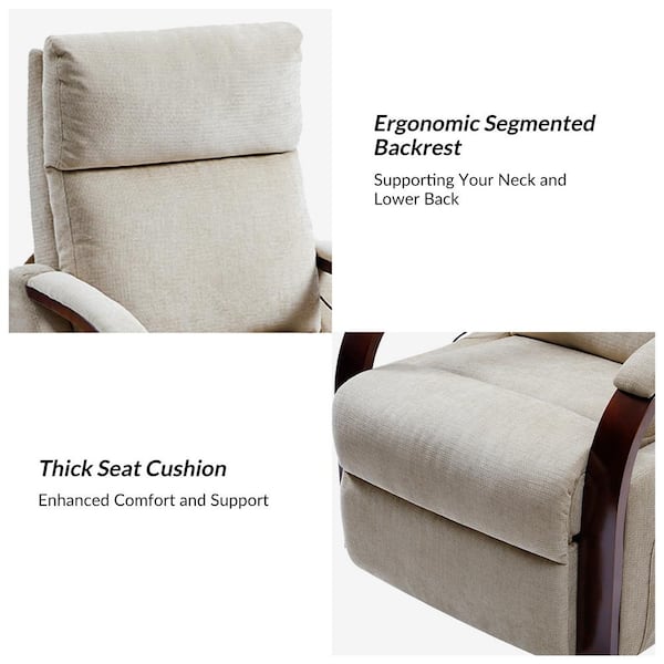 JAYDEN CREATION Nina Linen Power Recliner with Wired