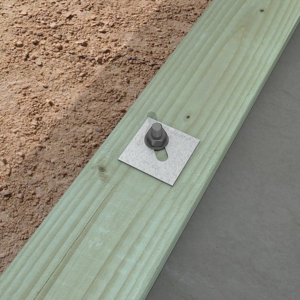 LBPS 3 in. x 3 in. ZMAX Galvanized Slotted Bearing Plate with 1/2 in. Bolt Dia.