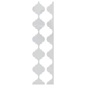 Marrakesh 0.125 in. T x 0.5 ft. W x 4 ft. L White Acrylic Decorative Wall Paneling 12-Pack