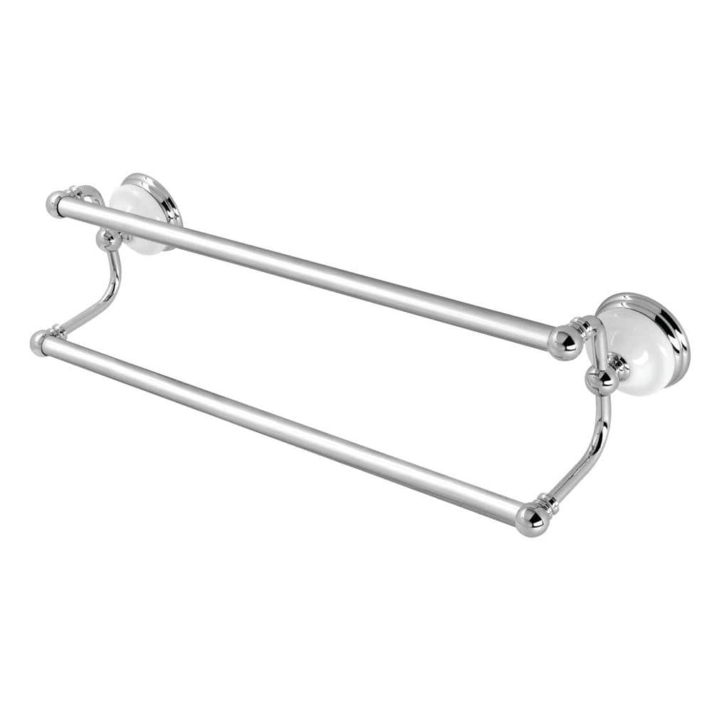 Kingston Brass Vintage 18 in. Double Towel Bar in Polished Chrome ...