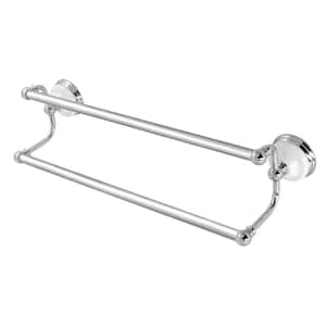 Vintage 18 in. Double Towel Bar in Polished Chrome
