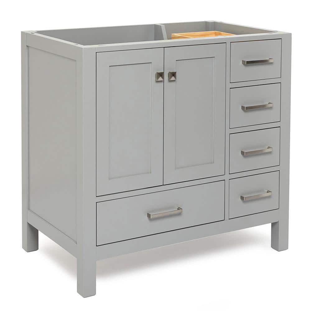 Cambridge 36" Gray Solid Wood Freestanding Vanity Cabinet