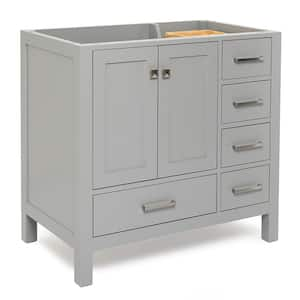 Cambridge 36 in. W x 21.5 in. D x 34.5 in. H Freestanding Bath Vanity Cabinet Only in Grey