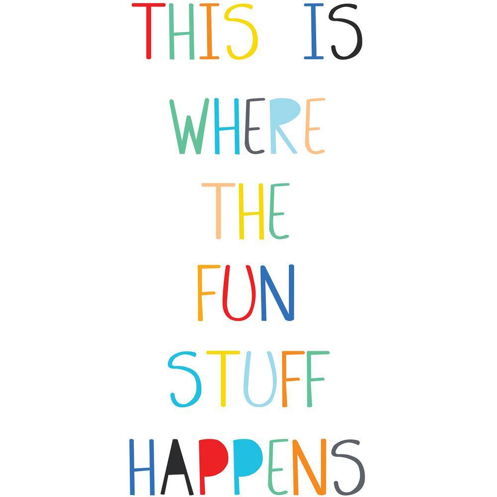 Colorful Fun Stuff Quote Wall Decals for Kids