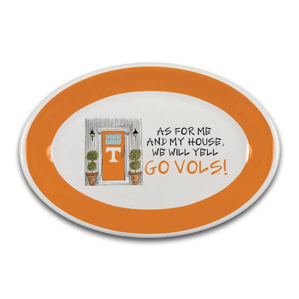 Magnolia Lane Tennessee As for Me 18 in. Assorted Colors Oval Melamine Platter