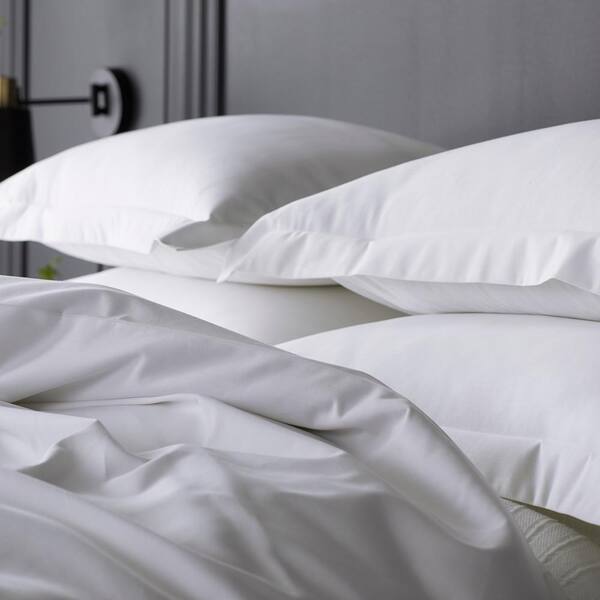 The Company Legends Organic 700 Thread Count Supima Sateen Queen Duvet Cover In Solid White 50456d Q Home Depot - 700 Thread Count White Duvet Cover