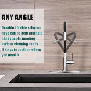 Dynamic Single Handle Bar Faucet Deckplate Included in Stainless Steel