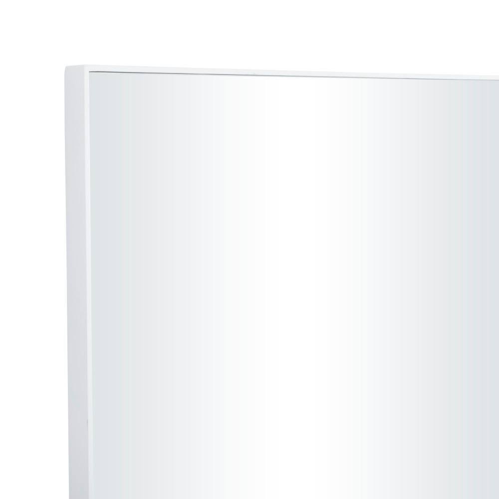 Modern 24"x36" Rectangular Black Wood Wall Mirror