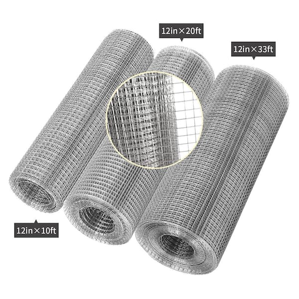 Angel Sar 1/4 in. x 12 in. x 10 ft. 304 Stainless Steel Hardware Cloth, Chicken Wire Fencing Wire Roll for BBQ Garden Fence