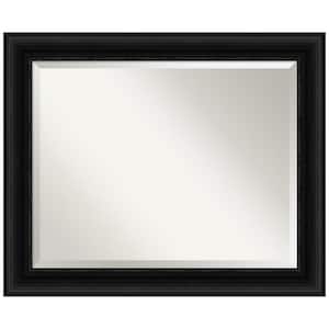 Medium Rectangle Parlor Black Beveled Glass Classic Mirror (27.5 in. H x 33.5 in. W)